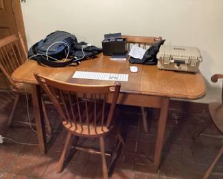 Oak table and 4 chairs