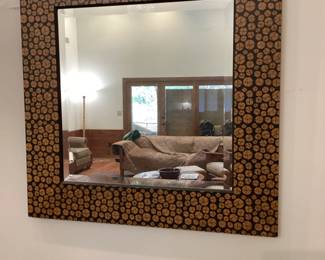 Wall Art Mirror with wine bottle cork designed frame