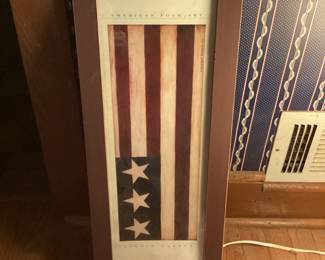 Wall American Folk Art Flag Warren Kimble