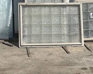 Glass block windows of various sizes