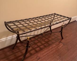 Braided Metal Bench (42"L x 15-1/2"W x 18"H)