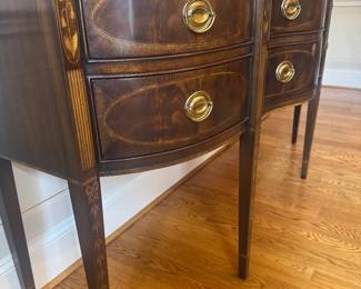 Drexel Heritage Heirloom 6 Drawer Mahogany Inlay Sideboard (24"D x 72"W x 38-1/2"H)