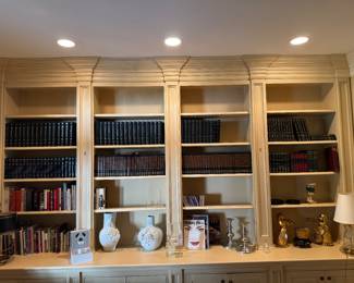 Large Collection of Leather Bound Encyclopedias