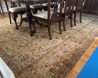 Hand-Knotted Silk & Wool Area Rug (Size TBA)