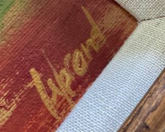 Framed Original Oil on Canvas Landscape Signed Kay Lybrand (17"W x 17"H)