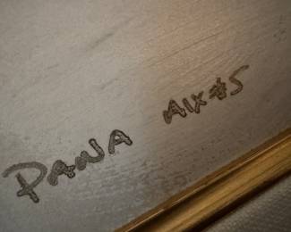 Framed Original Mixed Media on Board "Pana AIX #5" Signed by Eric Waugh (24-1/2"W x 32-1/2"H)