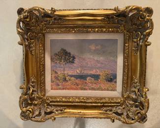 Framed Original Oil on Canvas of Landscape - Unsigned (17"W x 16"H)