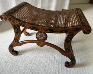 Sarried Hand-Painted Curule Bench (29"W x 18"D x 20"H)