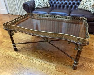 Lillian August Drexel Heritage Rectangular Mahogany Coffee Table (30"D x 50"W x 23"H)