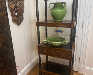 Lillian August 1 Drawer Etagere (16"D x 25"W x 67"H) with LaBarge Mirrored Wall Hanger Sconce