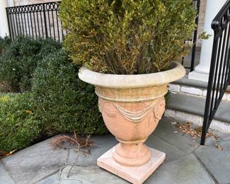 Concrete Outdoor Planter Urn (2 Available / 23"Dia x 26"W)