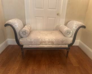 Nancy Corzine Gondola Bench with a Louis XVI Style (64"W x 31"H x 22"D)