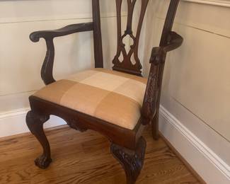 Drexel Heritage Heirloom Mahogany Upholstered Seat Dining Chairs (25"W x 22"D x 40" Back Height / 2 Armchairs & 6 Side Chairs Available)