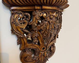 Carved Wood Shelves