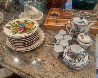 Italian Plates & Tea Set