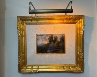 Framed Original Oil on Canvas Landscape Unsigned (23"W x 20"H)