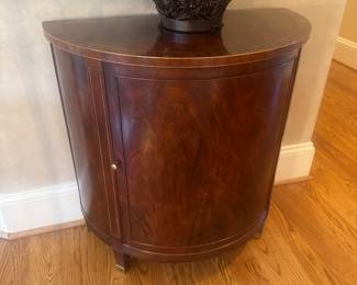 Baker Furniture Demilune 1 Door Cabinet (29"W x 15-1/2"D x 30"H)