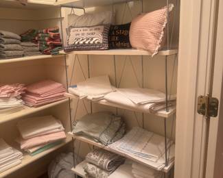 Large Collection of Linens & Accent Pillows
