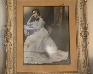 Beautiful vintage portrait& frame 