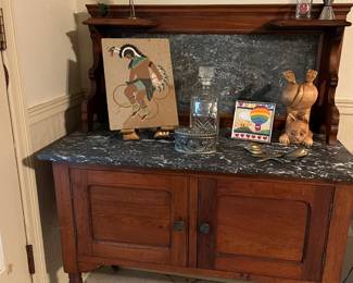 Marble top washstand 