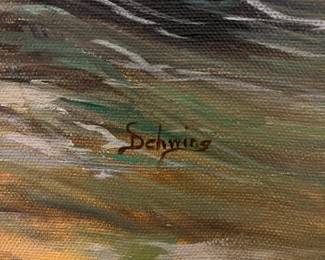 Detail of artist signature 