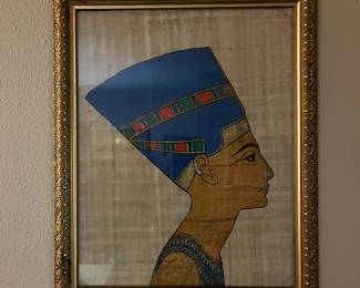 Egyptian art on papyrus 