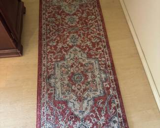 Red Ornate Runner Rug
