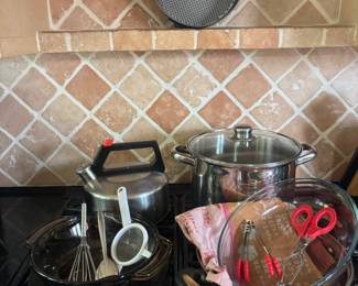 Assortment of Baking Pans, Stainless Steel Stock Pot