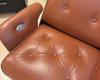 Mid Century Style Leather Reclining Lounge Chair