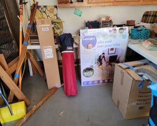  Garage  will open early so much stuf,  holding tables outside, More miscellaneous 