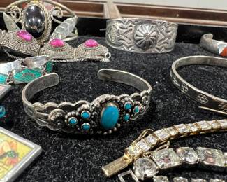 Many lots of sterling silver western jewelry