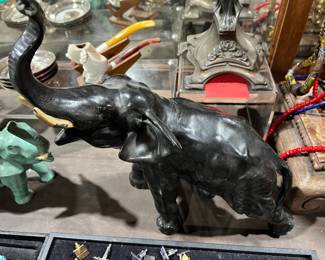 Antique bronzed Japanese elephant