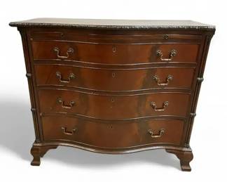 Mahogany Serpentine Front Chest