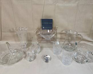 Steuben, Waterford, Fostoria Crystal Glass Lot