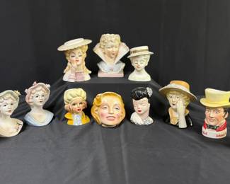 Vintage Lady Head Vases