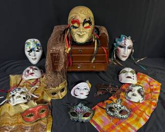 Mardi Gras Wooden Box