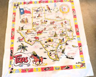 1950's Texas Tablecloth