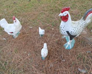 Concrete Yard Chickens