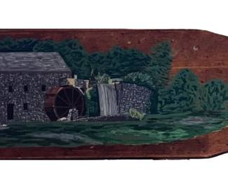 Painting on antique ironing board