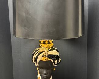 Nubian Princess lamp Repaired base WORKS 