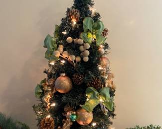 Custom made small tree with Lenox ornaments 