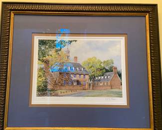 “The Governor’s Palace in Williamsburg, VA, #05/100 by Richard DePaul, Williamsburg artist, 29” x 25”