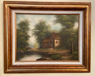 Oil on canvas signed L. Dickens
