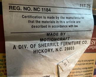 Leather chair with nailhead trim by Motioncraft, a division of the Sherrill Furniture Co, Hickory, NC