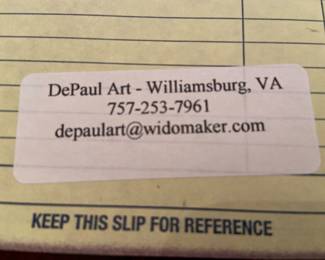 Richard DePaul, DePaul Art- Williamsburg VA