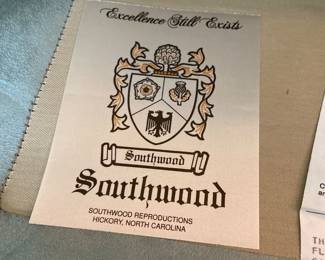 Southwood of Hickory, NC brushed microfiber fabric with nailheads