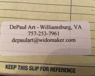 Richard DePaul, DePaul Art- Williamsburg VA
