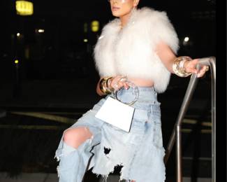 Cropped white fur vest by FGM BESPOKE furs!