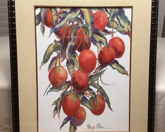 MFS001 Large Framed Peggy Chun Picture Of Ripe Mangos