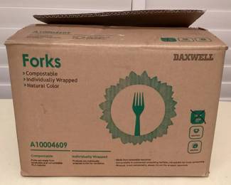 MFS097 Box Of Compostable Individually Wrapped Disposable Forks